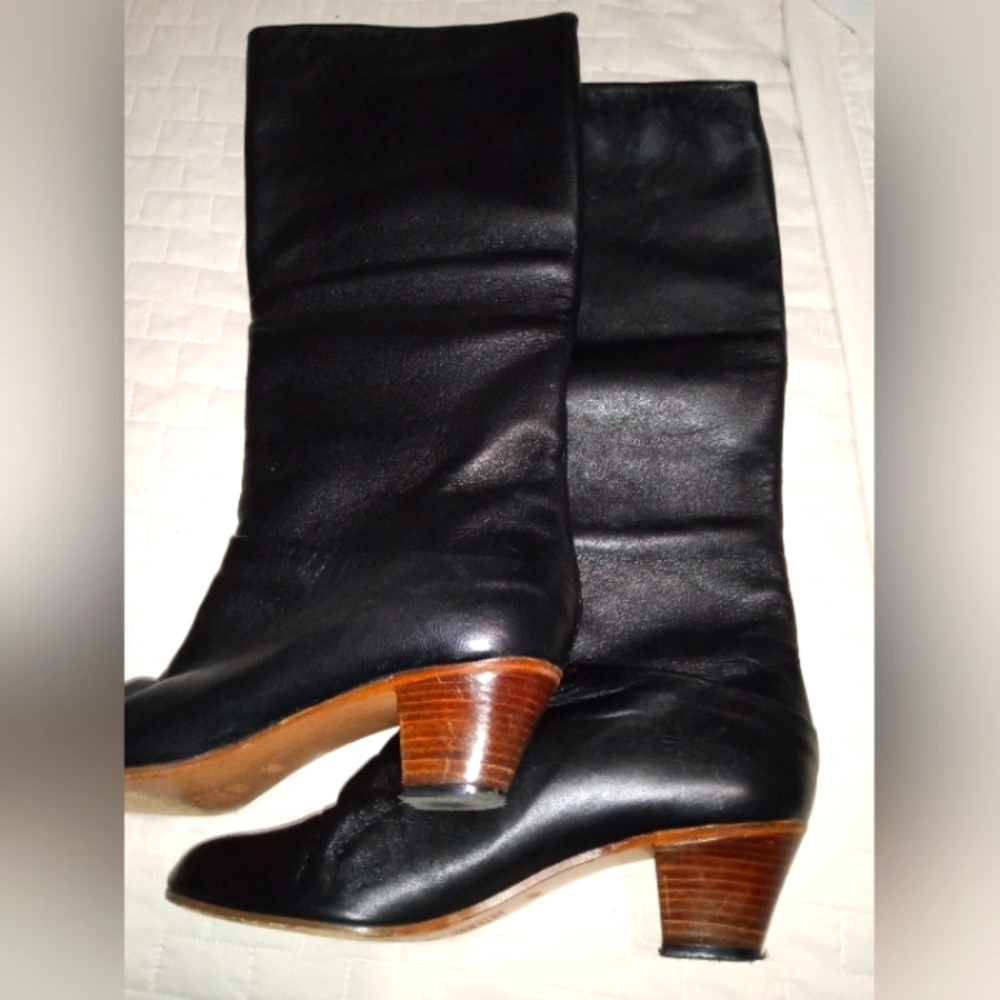 Antonio Moreno Black Leather Boots